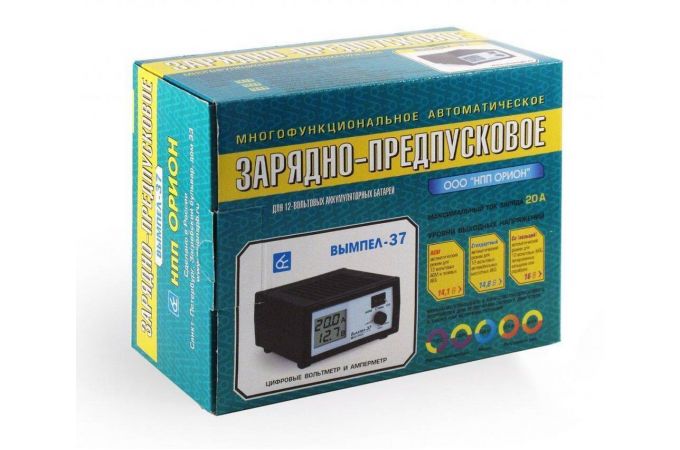 Зарядное устройство Вымпел-37 (2046) (автомат,0-20А, 14.1/14.8/16В,  ЖК индикатор)