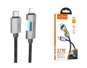 Кабель USB Type-C - Lightning HOCO U123 Regent PD20W (черный) 1м