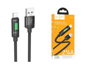 Кабель USB - Lightning HOCO U126, 2,4A (черный) 1,2м