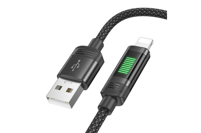 Кабель USB - Lightning HOCO U126, 2,4A (черный) 1,2м