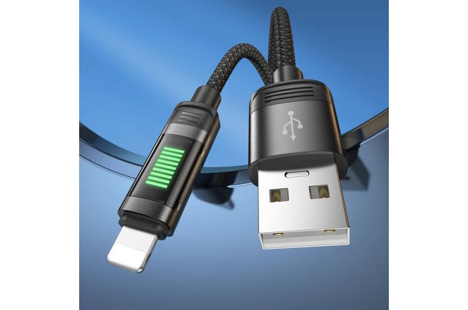 Кабель USB - Lightning HOCO U126, 2,4A (черный) 1,2м