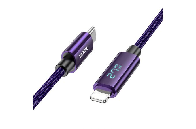 Кабель USB Type-C - Lightning HOCO U125 BenefitPD27W (фиолетовый) 1м