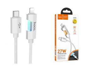 Кабель USB Type-C - Lightning HOCO U123 Regent PD20W (серый) 1м