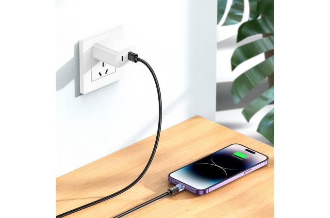 Кабель USB - Lightning HOCO U122 , 2,4A (черный) 1,2м