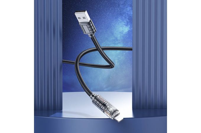 Кабель USB - Lightning HOCO U122 , 2,4A (черный) 1,2м