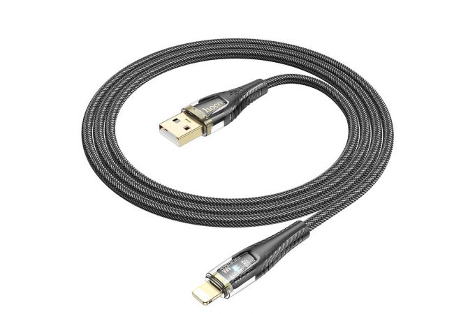 Кабель USB - Lightning HOCO U121 , 2,4A (черный) 1,2м