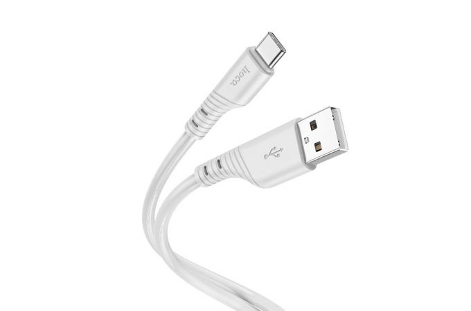 Кабель USB - USB Type-C HOCO X97 (светло-серый) 1м силиконовый