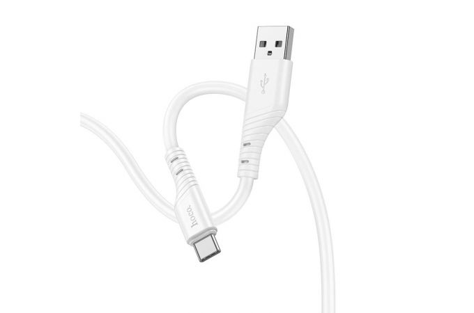 Кабель USB - USB Type-C HOCO X97 (светло-серый) 1м силиконовый