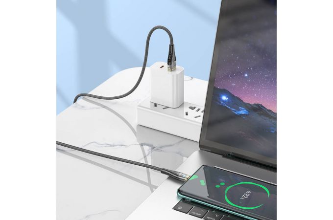 Кабель USB - USB Type-C HOCO U121 (черный) 1м