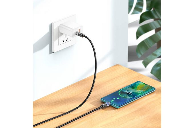 Кабель USB Type-C - USB Type-C HOCO U122 60W (черный) 1м