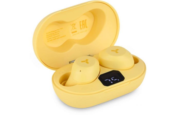 Bluetooth наушники Accesstyle Fox TWS, желтые