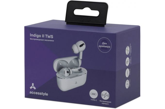 Bluetooth наушники Accesstyle Indigo II TWS, белые