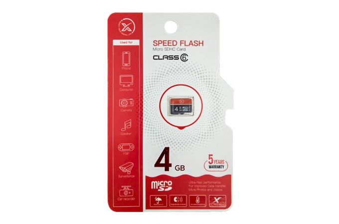 Карта памяти XO High level TF high speed memory card 2GB черно-красная