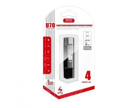 Флешка USB 2.0 XO U70 Micro to USB OTG 4GB Black