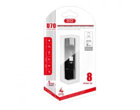 Флешка USB 2.0 XO U70 Micro to USB OTG 8GB Black