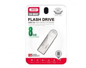 Флешка USB 3.0 XO DK02 rotating 8GB Silver