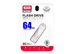 Флешка USB 3.0 XO DK02 rotating 64GB Silver