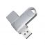 Флешка USB 3.0 XO DK02 rotating 128GB Silver