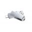 Флешка USB 3.0 + Type-C XO DK03 OTG 16GB Silver