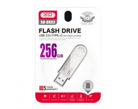 Флешка USB 3.0 + Type-C XO DK03 OTG 256GB Silver