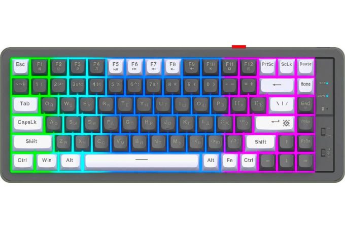 Клавиатура беспроводная Defender Maro GK-325 RU серый-белый компактная игровая/  84 клавиши