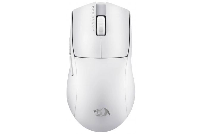 Мышь игровая беспроводная Redragon K1ng 4K Pro белая 26000 dpi/BT+2.4G/ сенсор Pixart 3395/