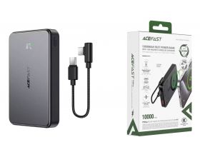 Универсальный дополнительный аккумулятор Power Bank ACEFAST M31 PD22,5W magnetic fast charging power bank wint cable(10000mah) Black