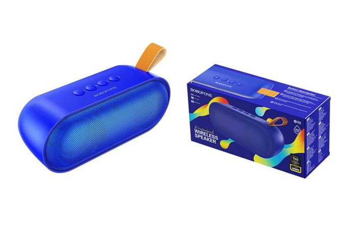 Портативная беспроводная колонка BOROFONE BR8 Broad sound sports wireless speaker (синий)