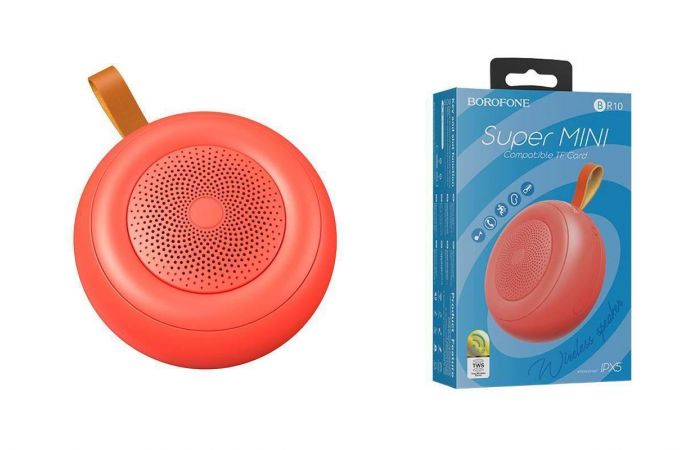 Портативная беспроводная колонка BOROFONE BR10 Joyful shinet sport оранжевый