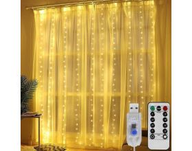 Гирлянда-штора LED Огонек OG-LDG08 (3х3м,300 ламп,белая-теплая)