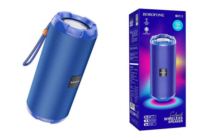 Портативная беспроводная колонка BOROFONE BR15 Smart sports BT speaker (синий)