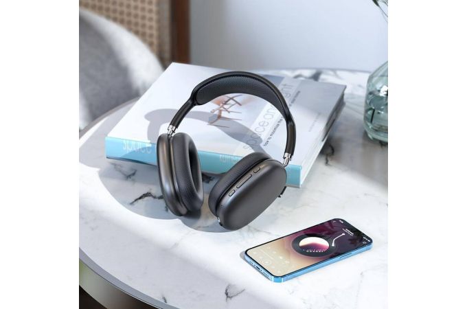 Наушники мониторные беспроводные BOROFONE BO16 Cool hey BT headphones Bluetooth (серый)