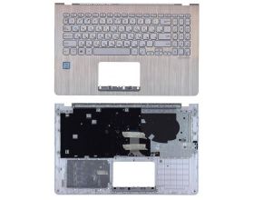 Клавиатура для ноутбука Asus Vivobook S15 S530U X530UN серебристая топ-панель