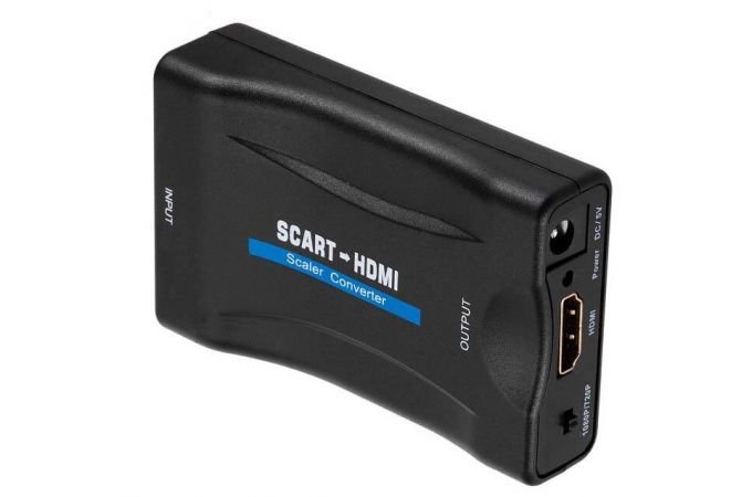 Конвертер переходник SCART (мама) - HDMI (мама) черный