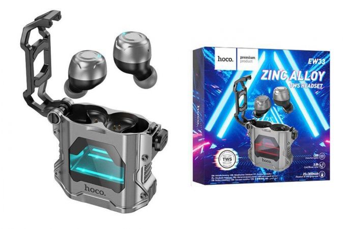 Наушники вакуумные беспроводные HOCO EW33 interstellar true wireless stereo headset Bluetooth (цвет серый)