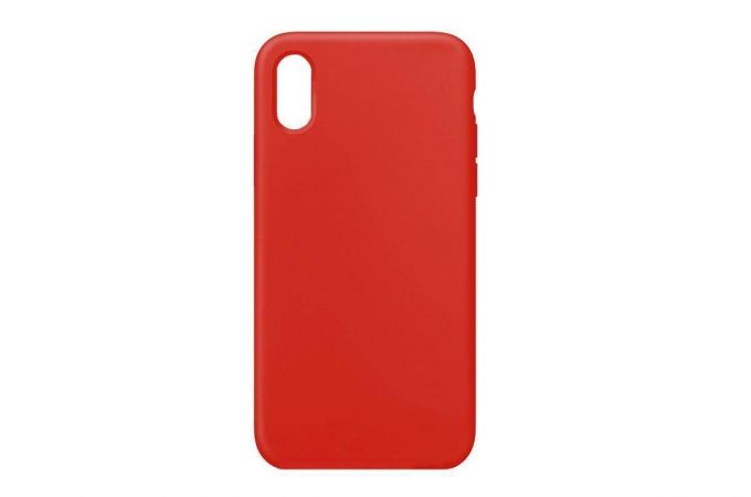Чехол для iPhone ХS (5.8) Silicone Case Soft Touch (ярко-красный) 14
