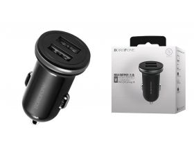 Автомобильное зарядное устройство АЗУ 2USB BOROFONE BZ5 CarPal dual port (черный)