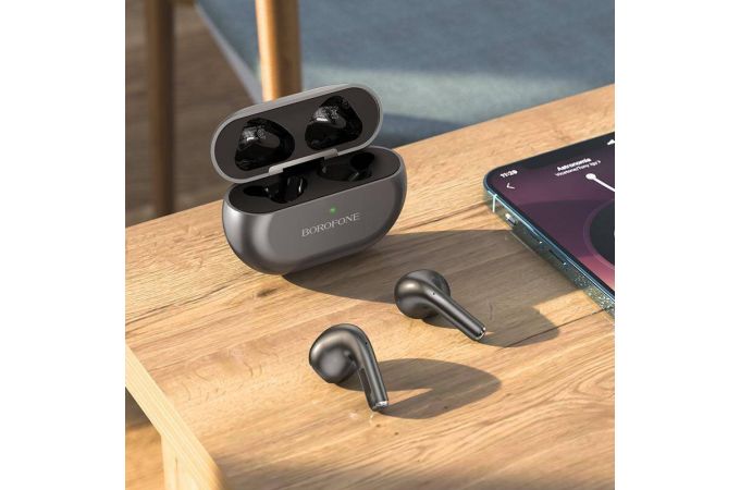 Наушники вакуумные беспроводные BOROFONE BW09 Sound true Wireless Earphone Bluetooth (серебристый)