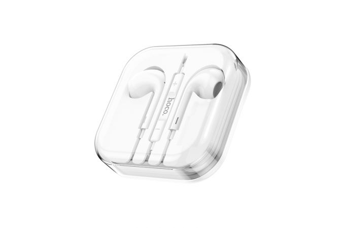 Наушники вакуумные проводные HOCO M1 Max crystal earphones (белый)