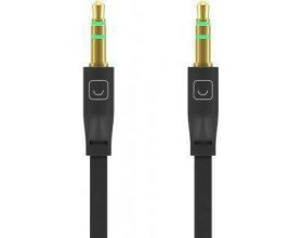 Кабель аудио AUX Prime Line (7001) AUX 3.5мм-3.5мм плоский (черный)