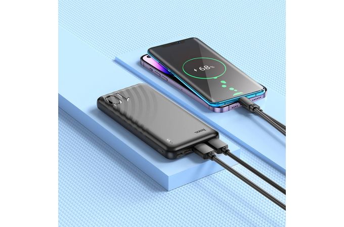 Универсальный дополнительный аккумулятор Power Bank HOCO J123 (10000 mAh) (черный)