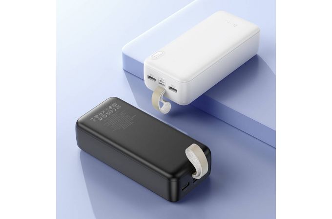 Универсальный дополнительный аккумулятор Power Bank HOCO J128B Smart (30000 mAh) (белый)