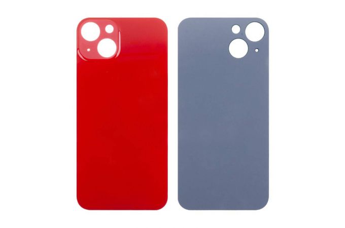 Задняя крышка (стекло) для iPhone 13 (красный) легкая установка (литое стекло)