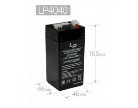 Аккумулятор свинцово-кислотный Live-Power LP4040 4V 4Ah (47*47*101mm)