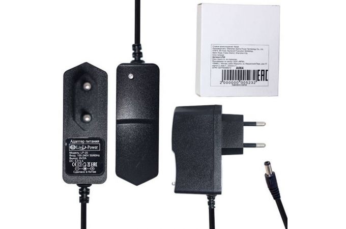 Блок питания Live-Power   9V  LP20  9V/2A=1,8A  (5,5*2,5)