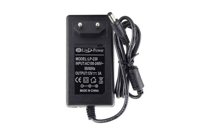 Блок питания Live-Power  12V  LP220  12V/3A  (3.5*1.35)