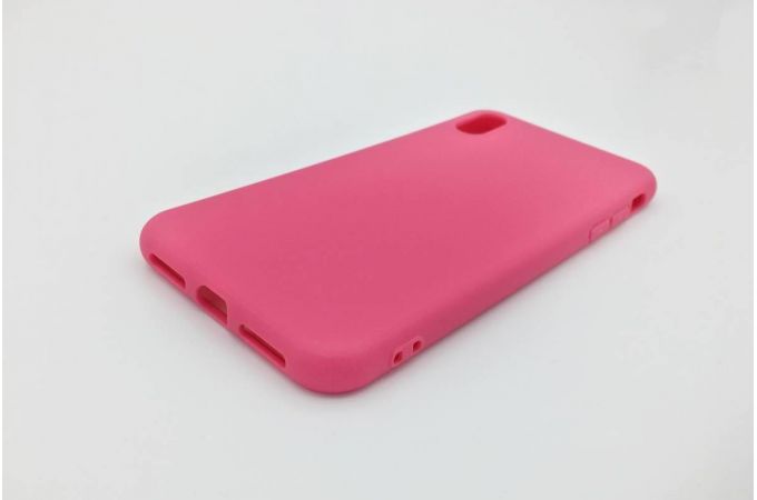 Чехол для iPhone XS Max плотный матовый (серия Colors) (темно-розовый)