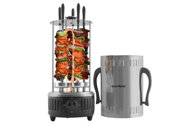 Шашлычница ENDEVER Grillmaster 290 1100 Вт, 5 шампуров, таймер до 30мин