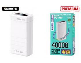 Универсальный дополнительный аккумулятор Power Bank REMAX RPP-310 40000mAh Dinba series 65W PD+QC Fast charging (40000 mAh) (белый)