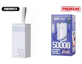 Универсальный дополнительный аккумулятор Power Bank REMAX RPP-321 50000mah Chinen series 20W+22.5W Fast charging LED Light (50000 mAh) (белый)